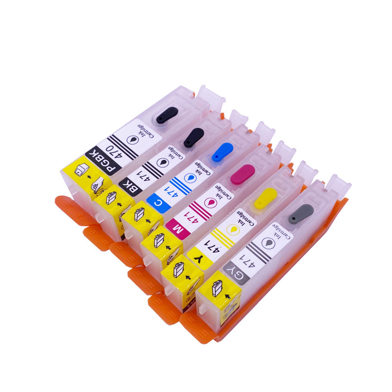 6 Color PGI-570 CLI-571 Refillable Ink Cartridge With ARC Chip For Canon TS9050 TS9055 TS8050 TS8051 TS8052 TS8053 PGI570 CLI571