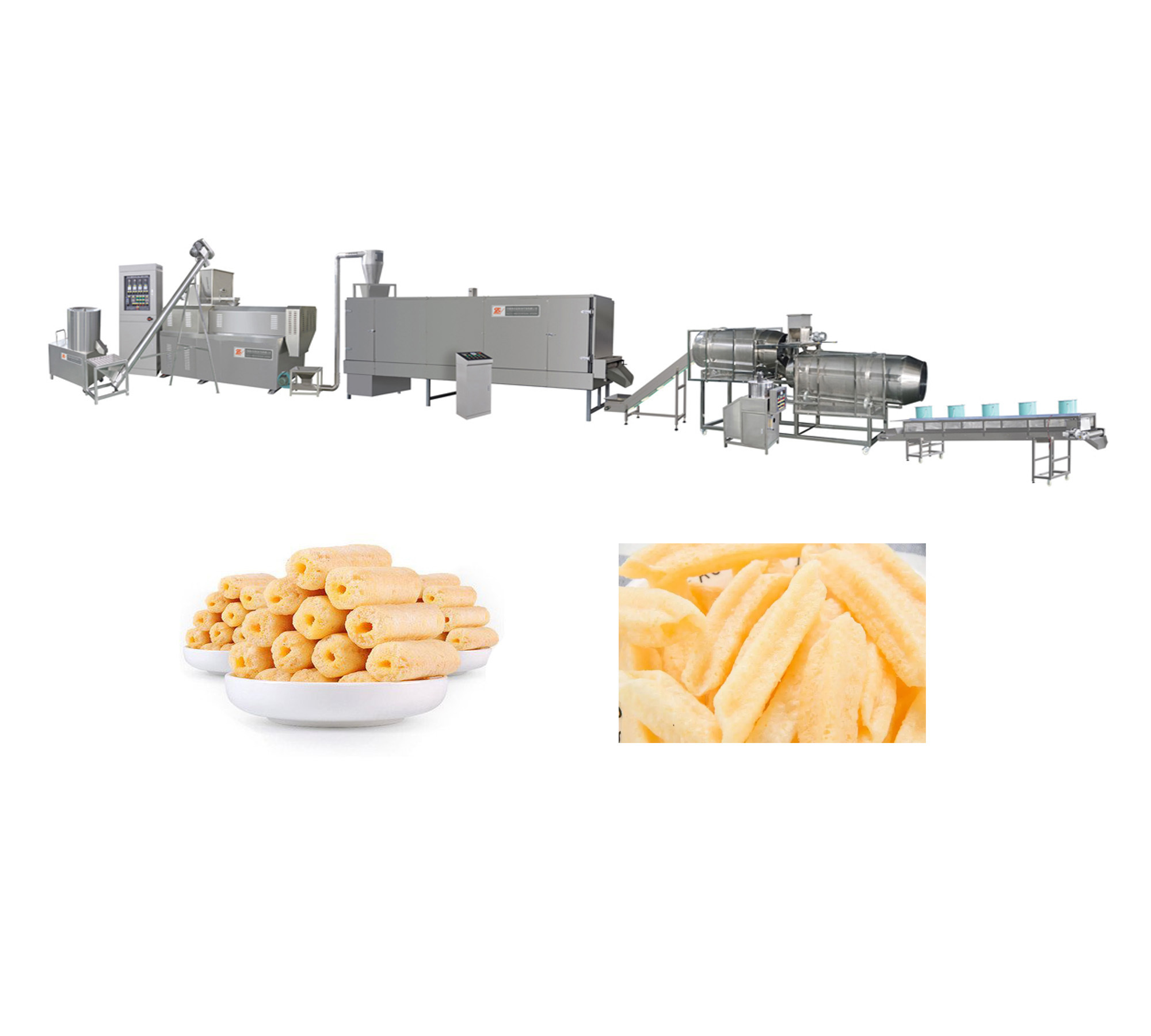 Corn Puff Extruder Making Machine Automatic Corn Snack Food Production Line