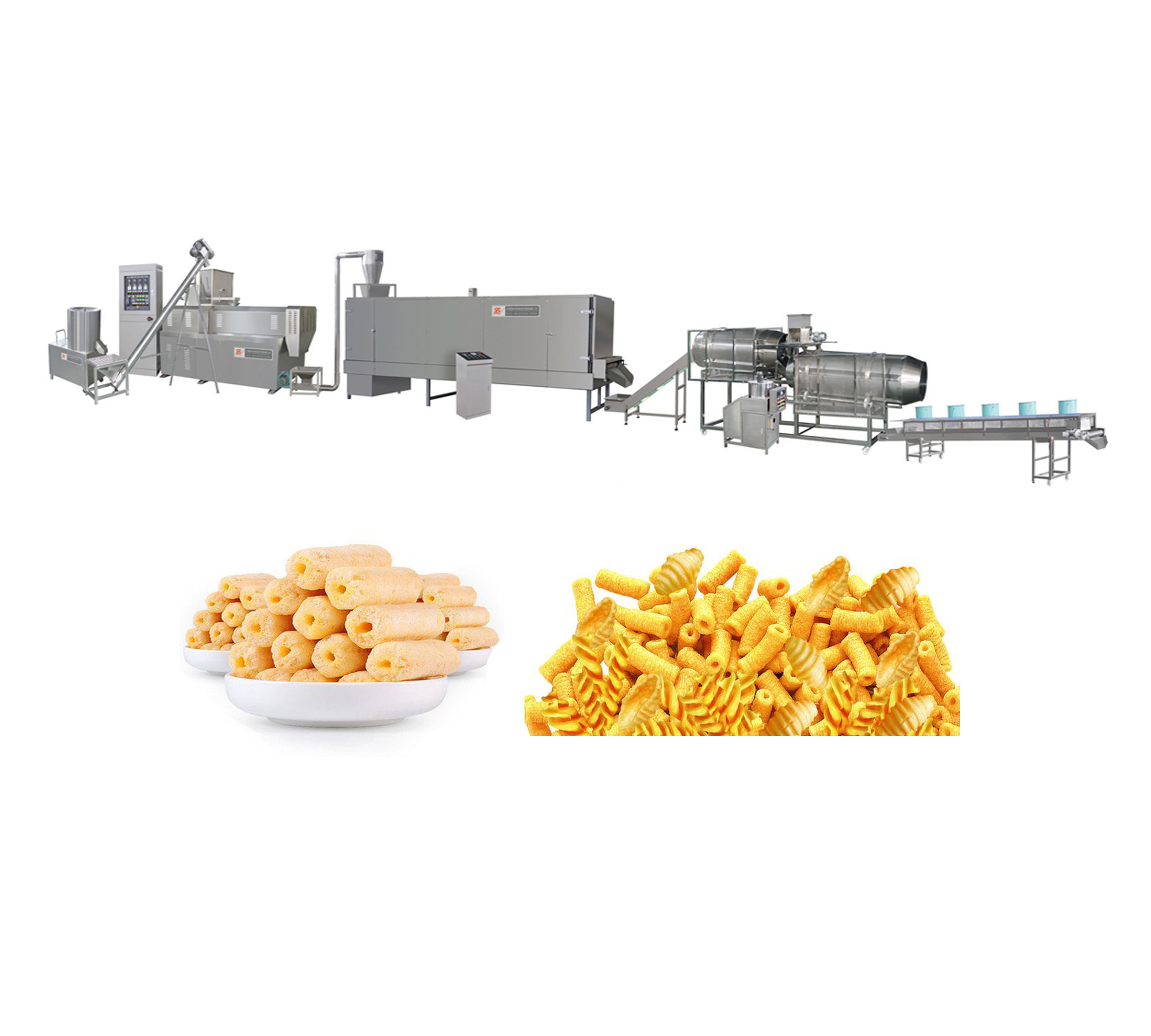 Corn Puff Extruder Making Machine Automatic Corn Snack Food Production Line