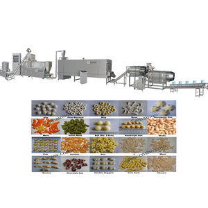 Medium-size scale corn snack food machine corn puffs extruder making machine