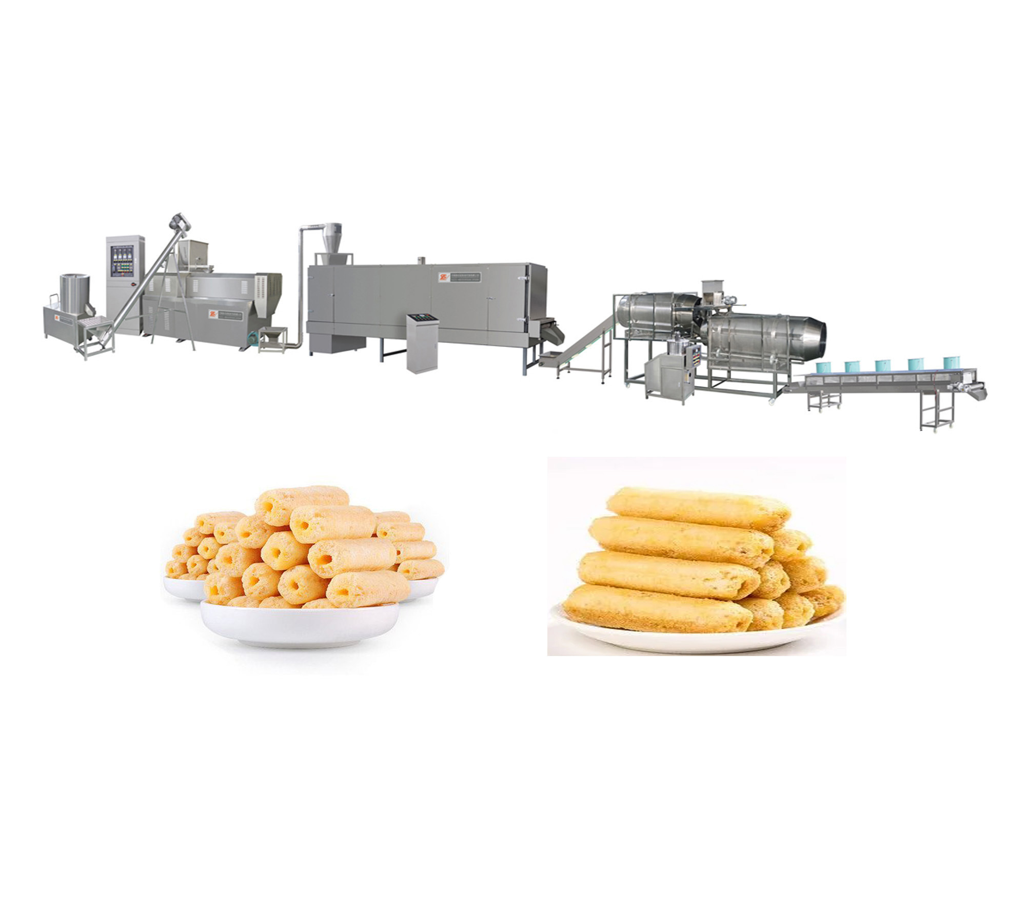 Corn Puff Extruder Making Machine Automatic Corn Snack Food Production Line