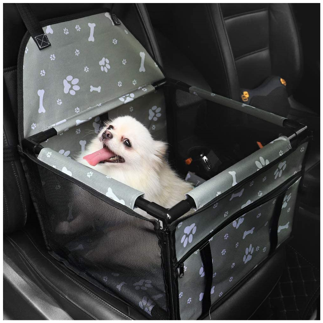 Amazon New Design Updated Safety Sturdy Breathable Pet Console Dog Cat Car Booster Seat With Mat