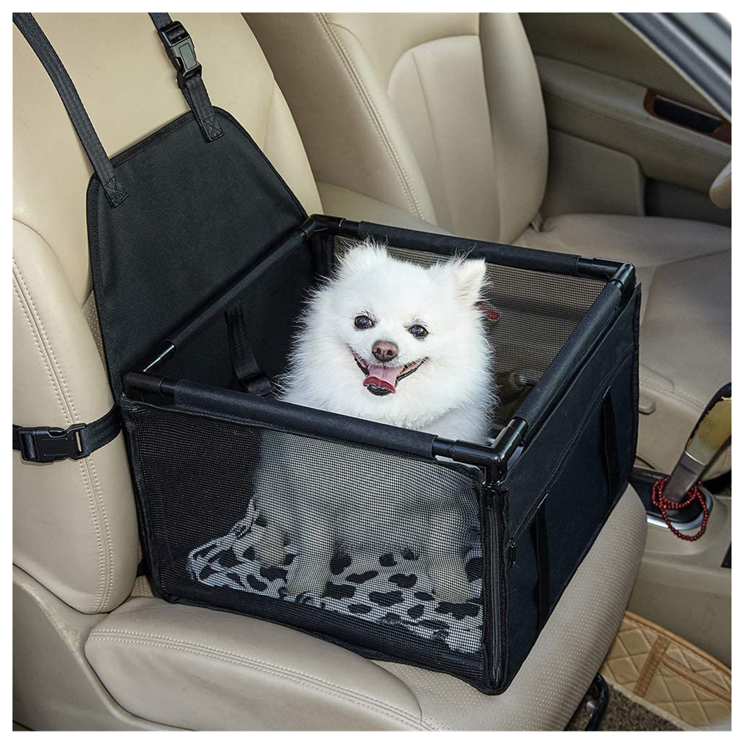 Amazon New Design Updated Safety Sturdy Breathable Pet Console Dog Cat Car Booster Seat With Mat