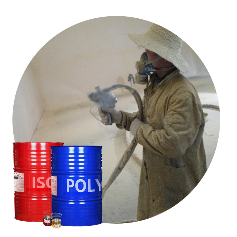 Spray Foam Insulation Kit Closed Cell 600kg/m3 Density Rigid Polyurethane Foam Pure Isocyanate Mdi For Spray Insulation