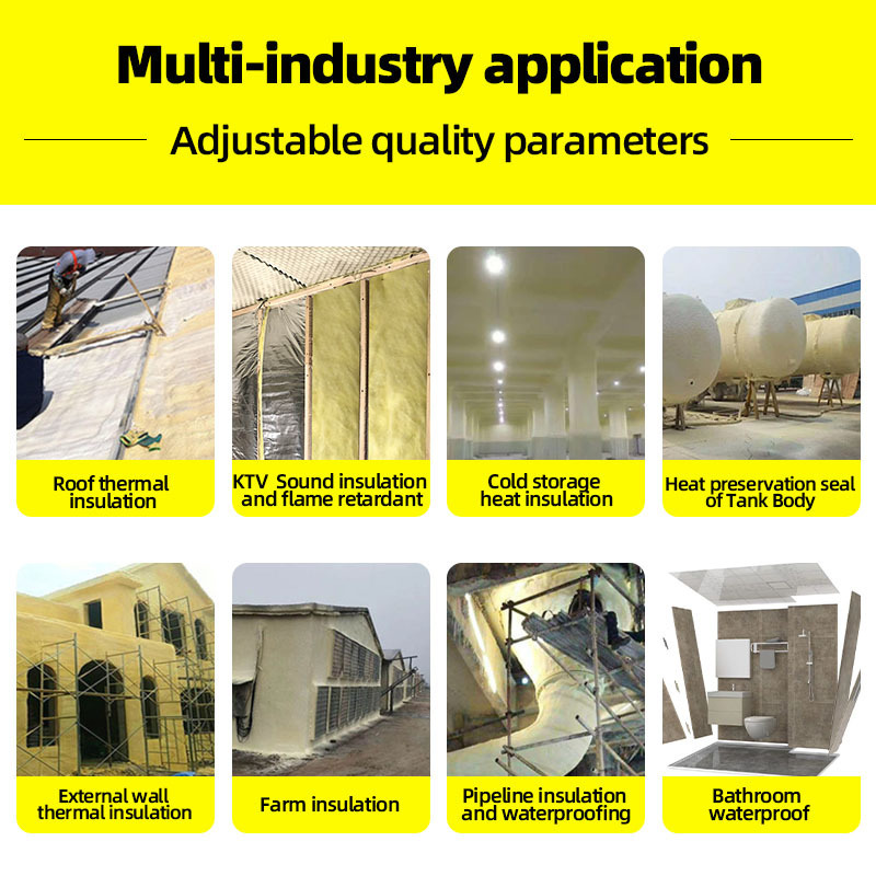 double component spray foam insulation material open cell or close cell rigid polyurethane foam