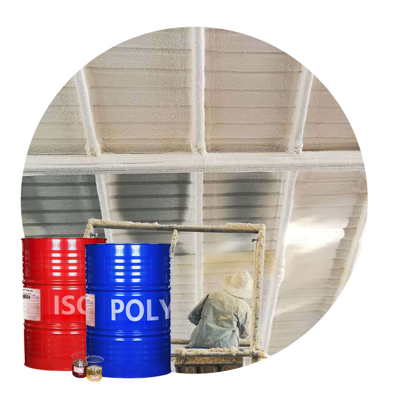 Spray Foam Insulation Kit Closed Cell 600kg/m3 Density Rigid Polyurethane Foam Pure Isocyanate Mdi For Spray Insulation