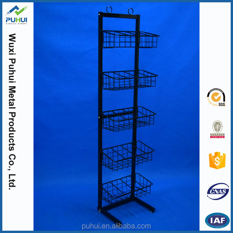 store pos exposition metal rack floor stand retail Mobile 3 Tiers shelf Flat Packing Steel Display Fixture For Umbrella