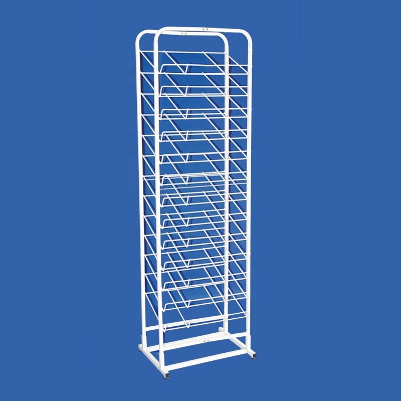 multi layers folding steel wire floor standing door mats display shelf small carpets rack