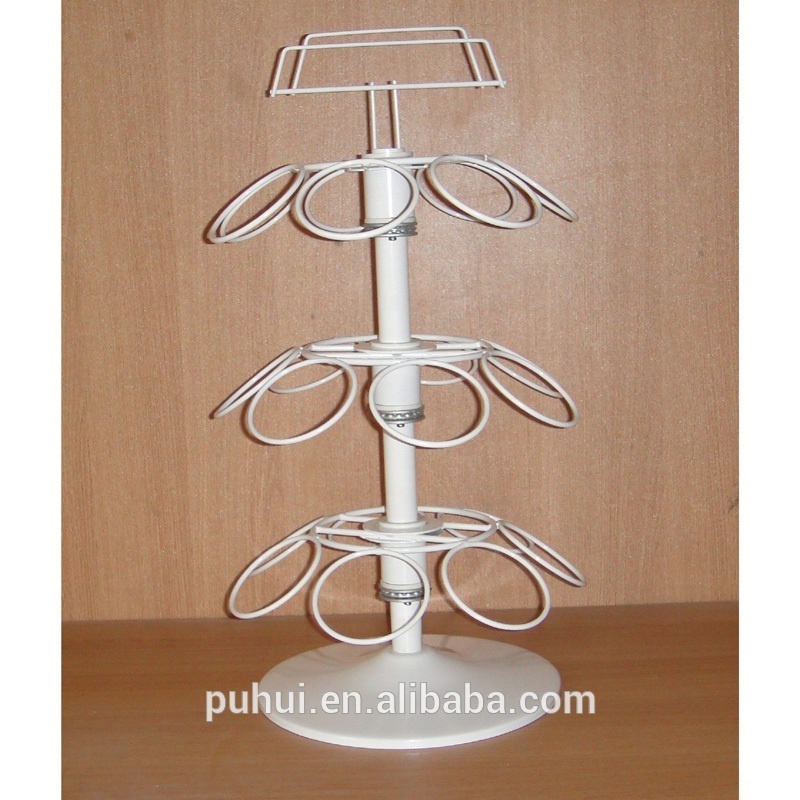 retail shop floor standing iron steel grid wall panel rack spinner socks stockings display metal wire expositor fixture