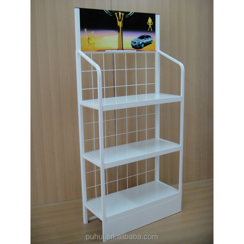 5 layers multi functional floor standing steel display shelf for retail store promotion