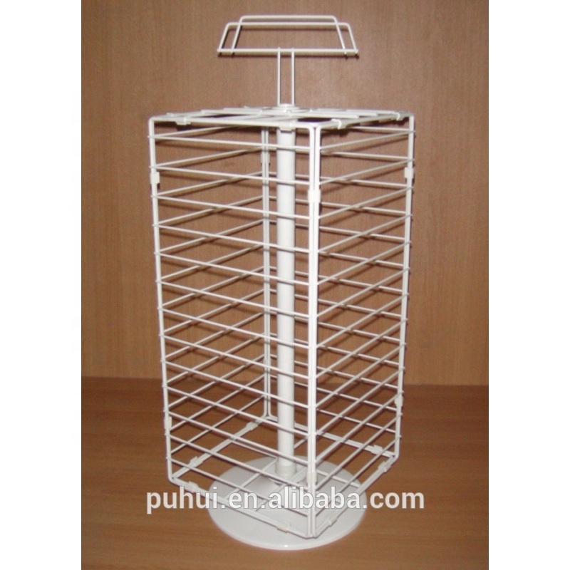 retail shop floor standing iron steel grid wall panel rack spinner socks stockings display metal wire expositor fixture