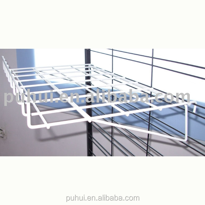 high quality powder coating shop usage products storage hanging wire grid shelf