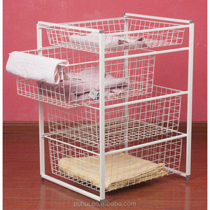 home storage organizer clothes holder 4 tiers wire basket drawer