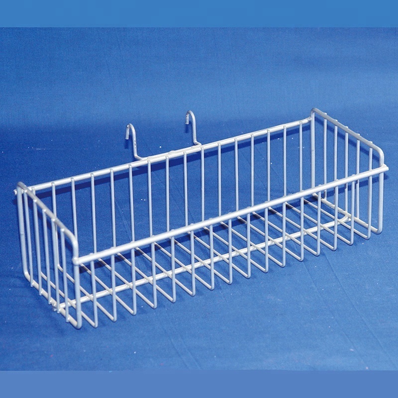 shop accessory grid wall panel retail display fittings  hanging steel wire shelf