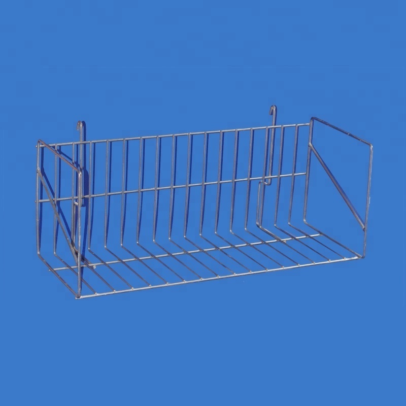 shop accessory grid wall panel retail display fittings  hanging steel wire shelf