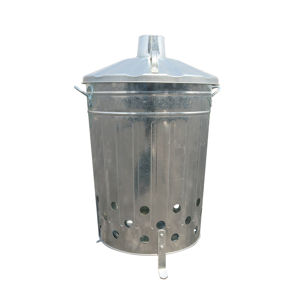 75L Manufacturers galvanized waste bin garden incinerators for sale