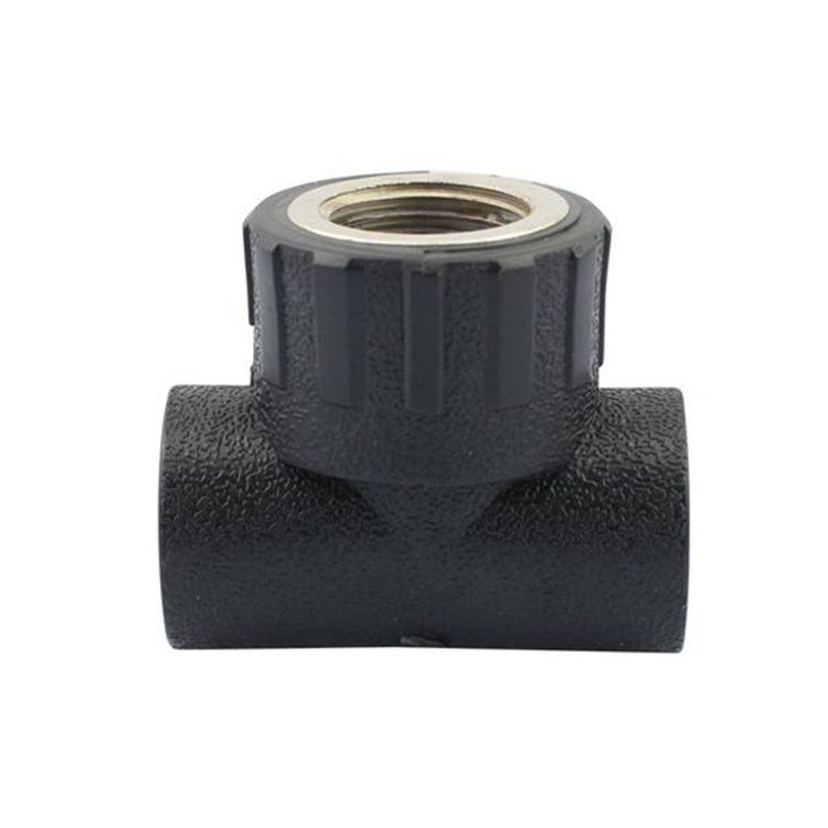 ISO4427 HDPE 1 Inch Pipe Fittings 3 Way Tee PN10 Plumbing Fittings Female Tee