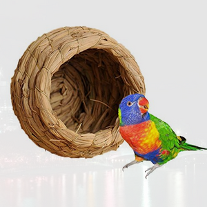 Handwoven Straw Bird Nest Cage