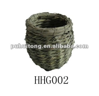 Handwoven Straw Bird Nest Cage