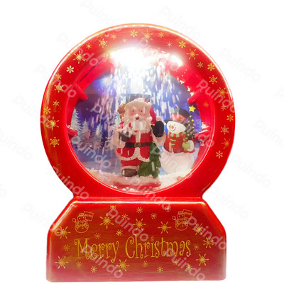 Puindo Christmas Snowball Snowing Musical Christmas Lantern gifts Battery & USB Operated Xmas Decoration Snow globe