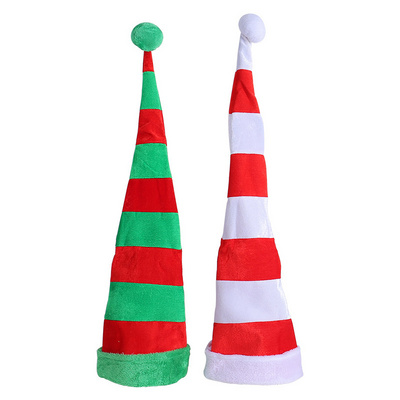 Puindo Wholesale Elf Hat Christmas ornaments Funny Santa Hat for Christmas Party Festival Headwear