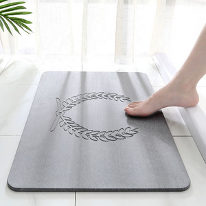 (Chakme) Diatomaceous Magic Dry Toilet Foot Absorbent Doormat Diatomite Graphite Stone Bath Matt