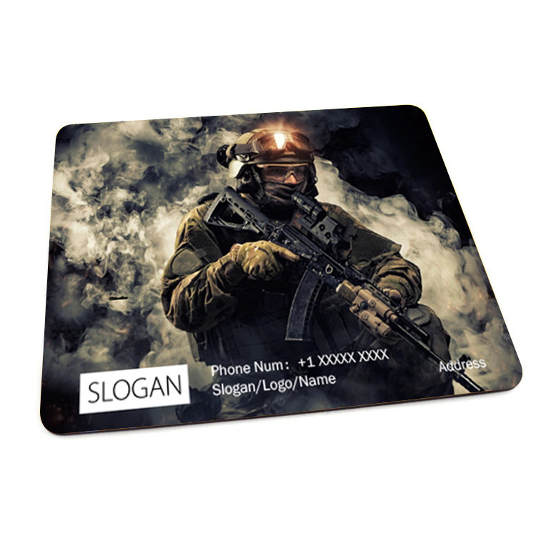 Personalized Custom Natural Rubber Portable Nice Picture Desk Mouse Mat Game Gaming Black Mouse Pad