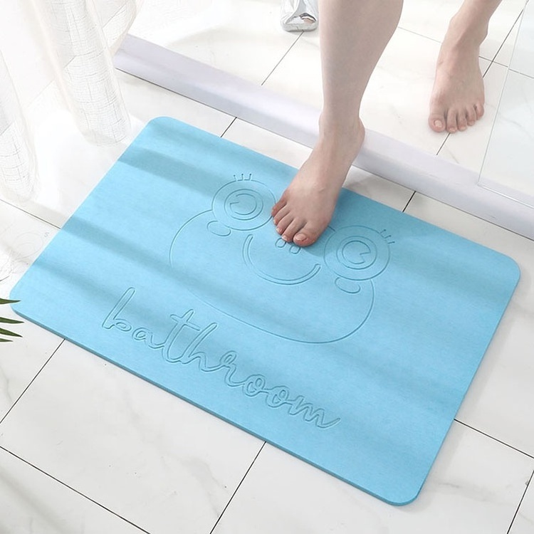 (Chakme) Diatomaceous Magic Dry Toilet Foot Absorbent Doormat Diatomite Graphite Stone Bath Matt