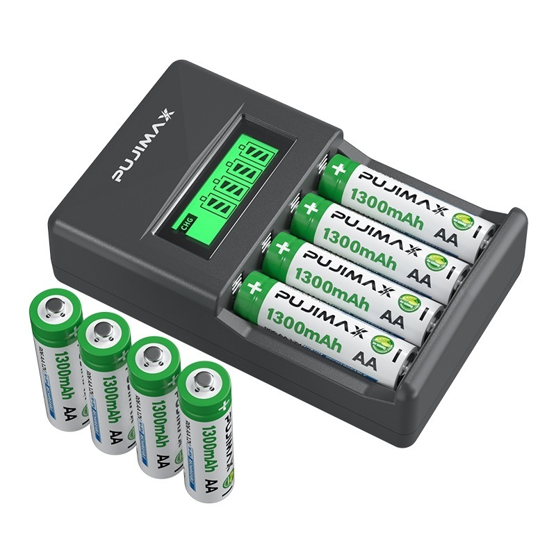 universal aaa aa rechargeable battery charger 1300mAh 4Pcs aa batteries with usb cable for flashlights etc electronic equipment