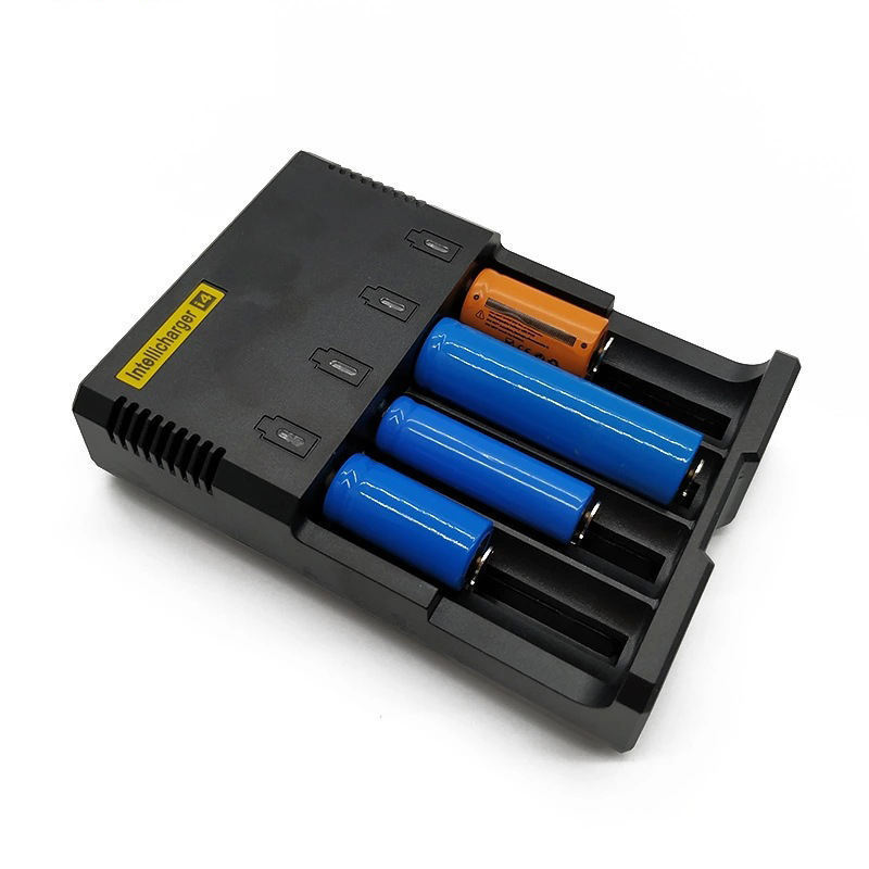 PUJIMAX 4 Slots lithium-ion battery charger li-ion battery pack charger 18650 22650 16340 lithium batteries charging adapter