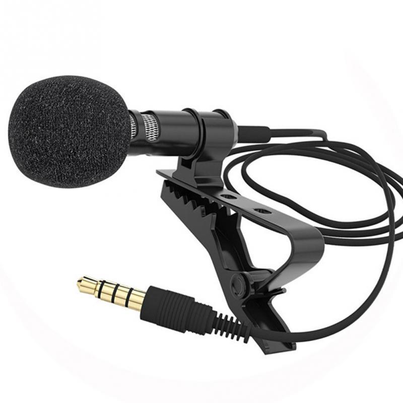 PUJIMAX microphone portable lavalier 3.5mm wired clip on microphone for phone and laptop mini microphones