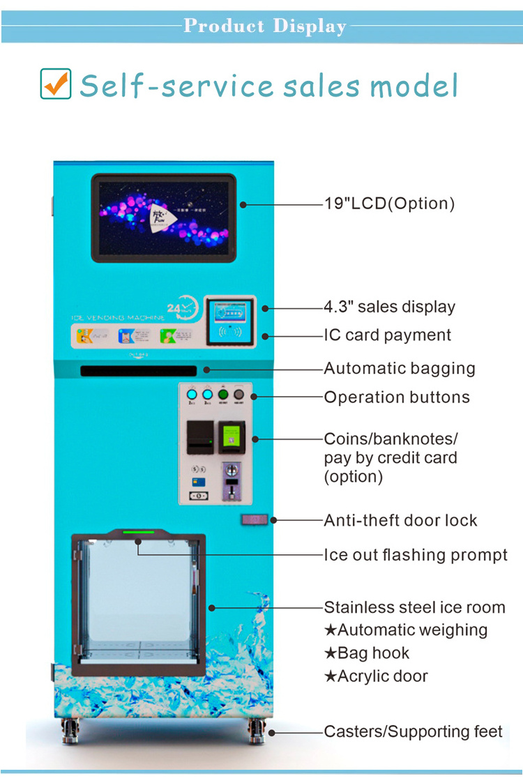 Hot sale Self Service maquina dispensadora de hielo Ice Vending Machine