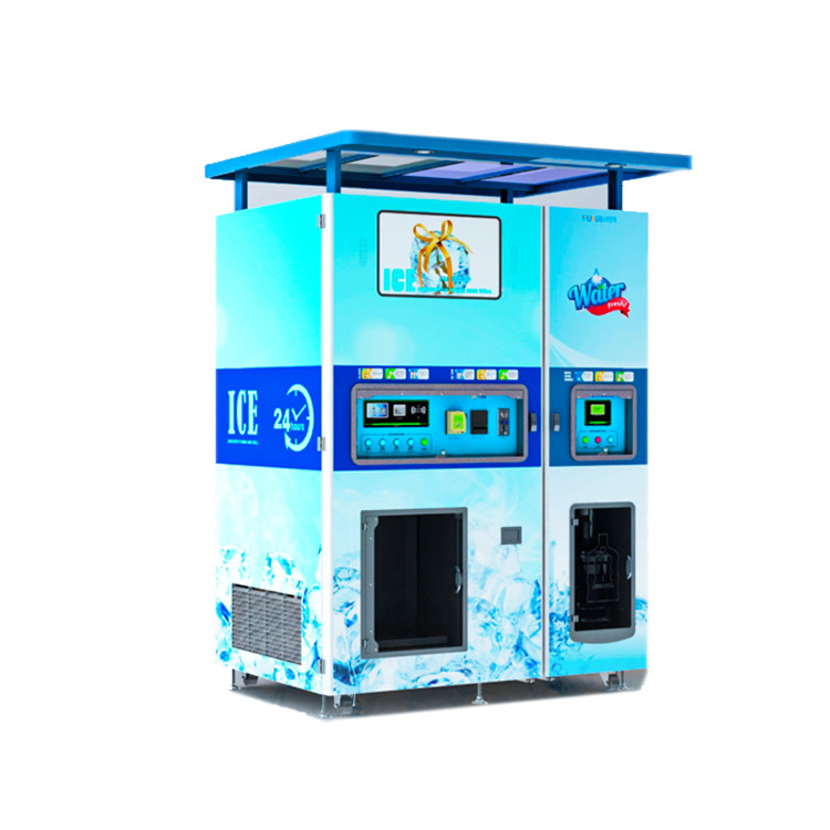 Commercial 2 in 1 Combined 320KG ice vending and water vending machine