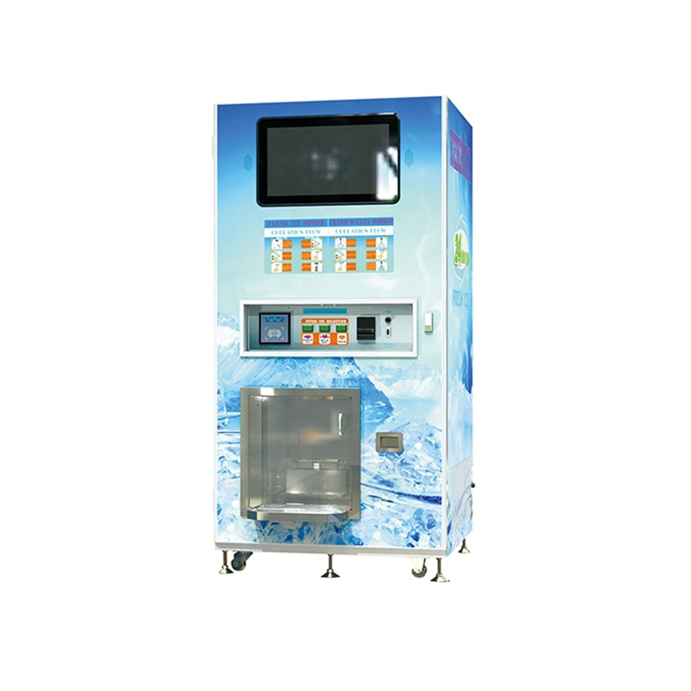 Self-service ice vending machine with 280kg/day ice capacity with IC card and coins