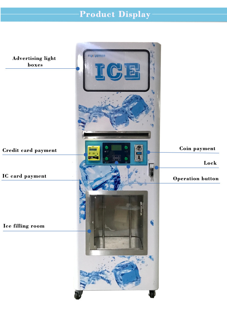 24 Hours Self Service maquina dispensadora de hielo Ice Vending Machine