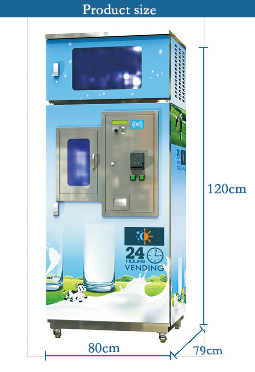 New design automatic self-service  fresh milk dispenser vending machine with bottle