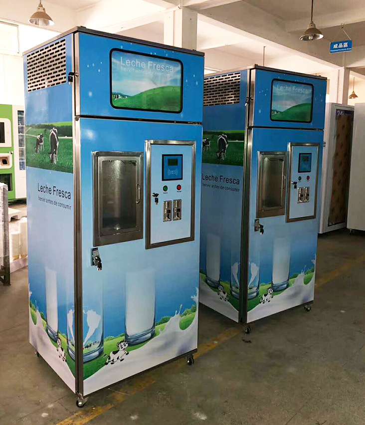 New design automatic self-service  fresh milk dispenser vending machine with bottle