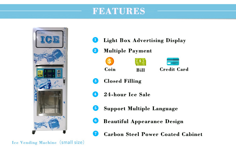 24 Hours Self Service maquina dispensadora de hielo Ice Vending Machine