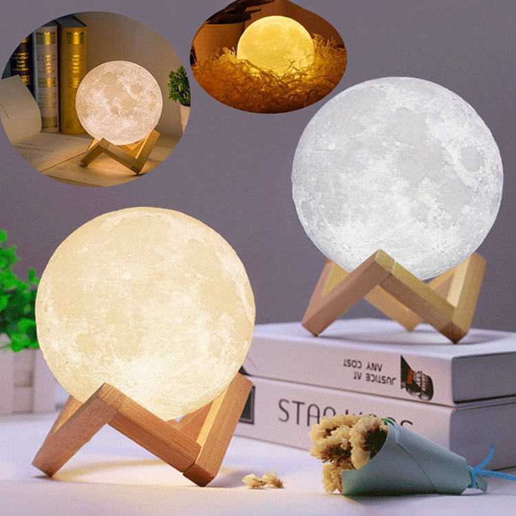 Home Decoration Gift 3D Moon Moon creative nightlight Sleep bedroom lamp Romantic star decor ambiance light