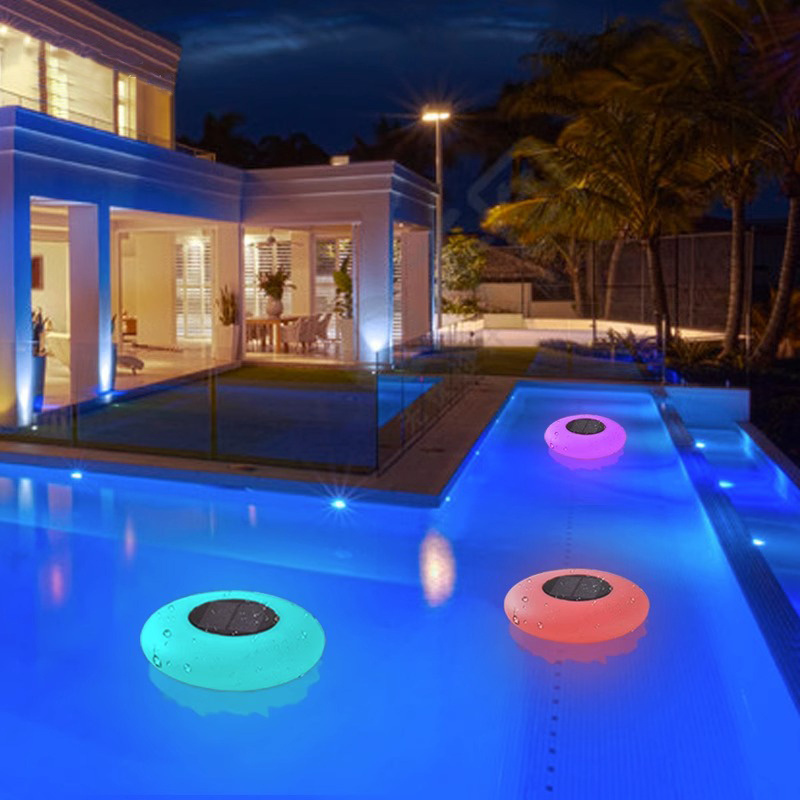 Waterproof IP67 Solar Floating Pool Light Remote Control Pool Party Light RGB Color Light for Home Outdoor