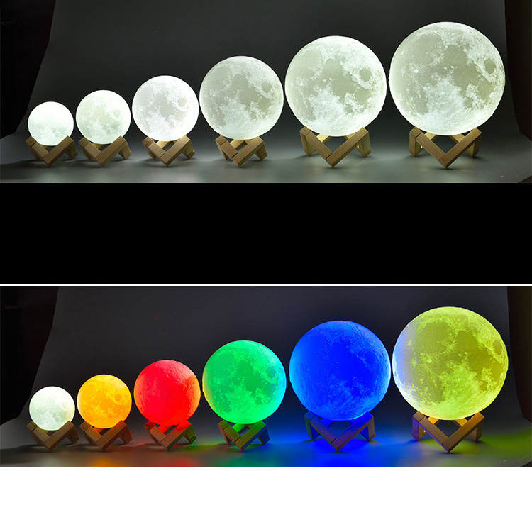 Home Decoration Gift 3D Moon Moon creative nightlight Sleep bedroom lamp Romantic star decor ambiance light