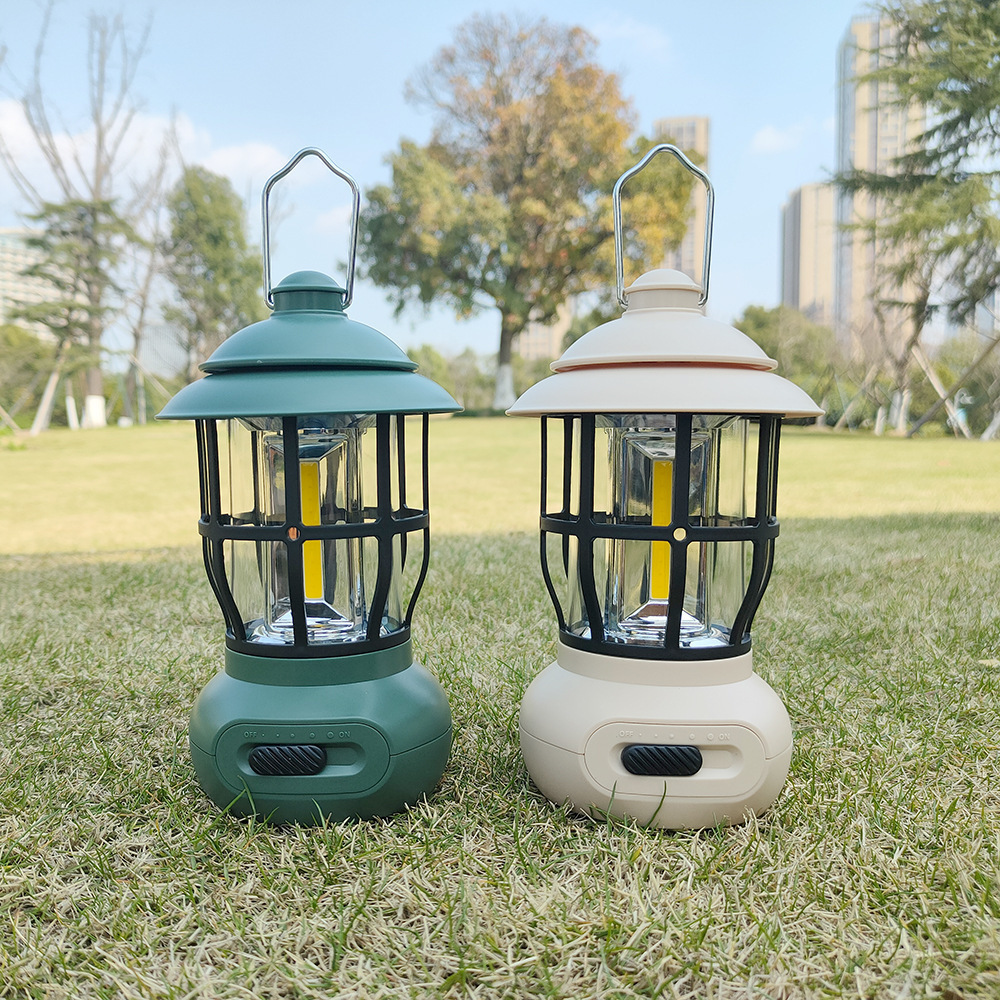 lantern camping light camping lamp with hanging retro atmosphere light coffee table restaurant portable rechargeable night light