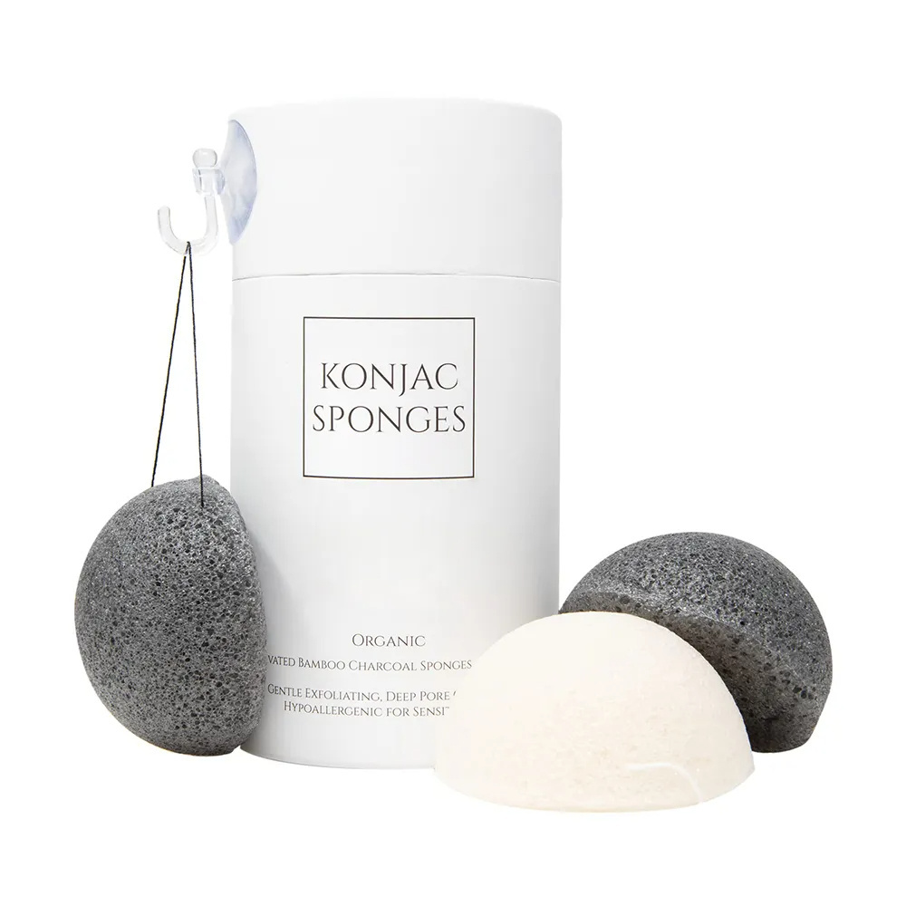 Gentle Face Cleansing Exfoliation Sensitive Skin Bamboo Charcoal Body Face Soap Of Konjac Soap