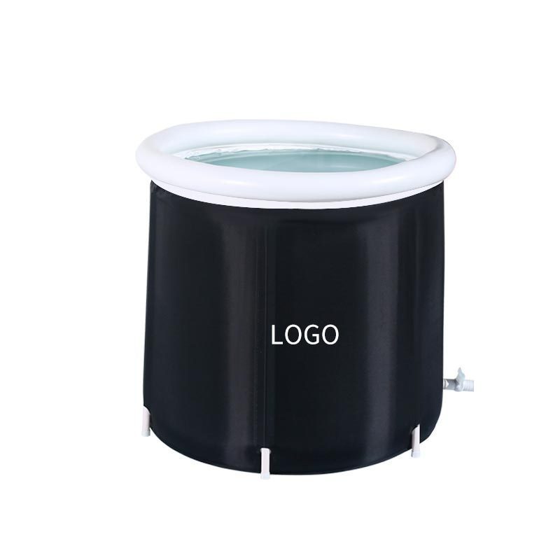 Stylish and Durable 75cm x 75cm PVC Ice Bath Bucket for Adults Foldable and Inflatable Cool Soaking Tubs without Lid