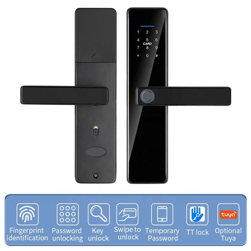 Pulido Waterproof Outdoor High Security Electric Digital Fingerprint Smart Door Lock With Tuya APP TTLOCK BLE Wifi Mobile Lock