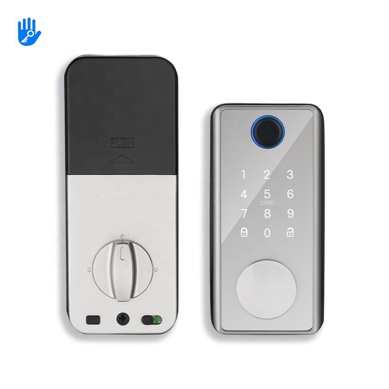 Pulido Smart Home Waterproof Smart Electric Rim Lock with Ttlock APP Intelligent Electronic Door Handle Smart Lock