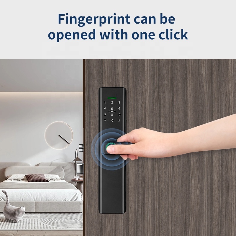 Pulido Intelligent Fingerprint Electronic Lock For Door Card Password Wifi Deadbolt Lock Keyless Smart Door Lock