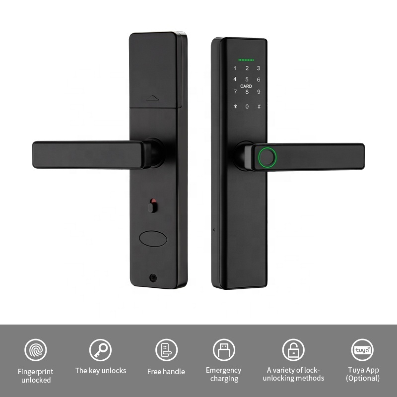 Pulido Intelligent Fingerprint Electronic Lock For Door Card Password Wifi Deadbolt Lock Keyless Smart Door Lock