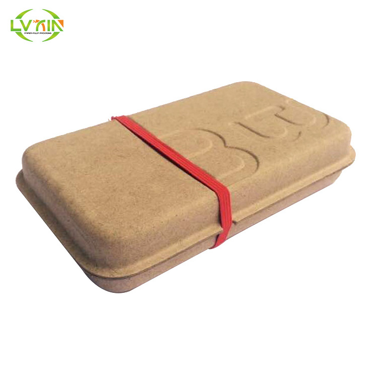 Packaging Pulp Moulded Paper Box with Good Quality Gift Biodegradable Paper Wholesale Custom Made Electronic,gift Packaging