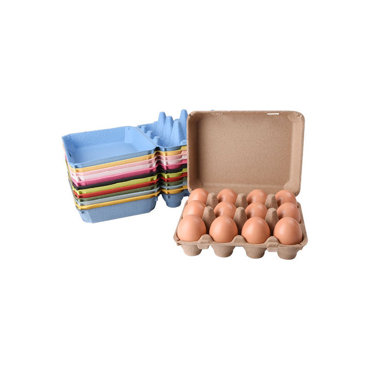 3x4 paper egg cartons wholesale biodegradable egg cartons 12 packaging tray pulp fiber egg carton tray box